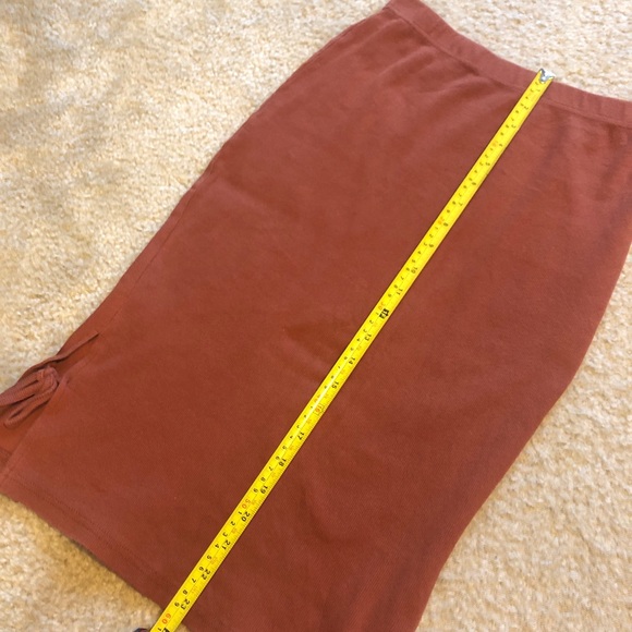 Orange Cotton Pencil Midi Skirt Size Small - Picture 11 of 13